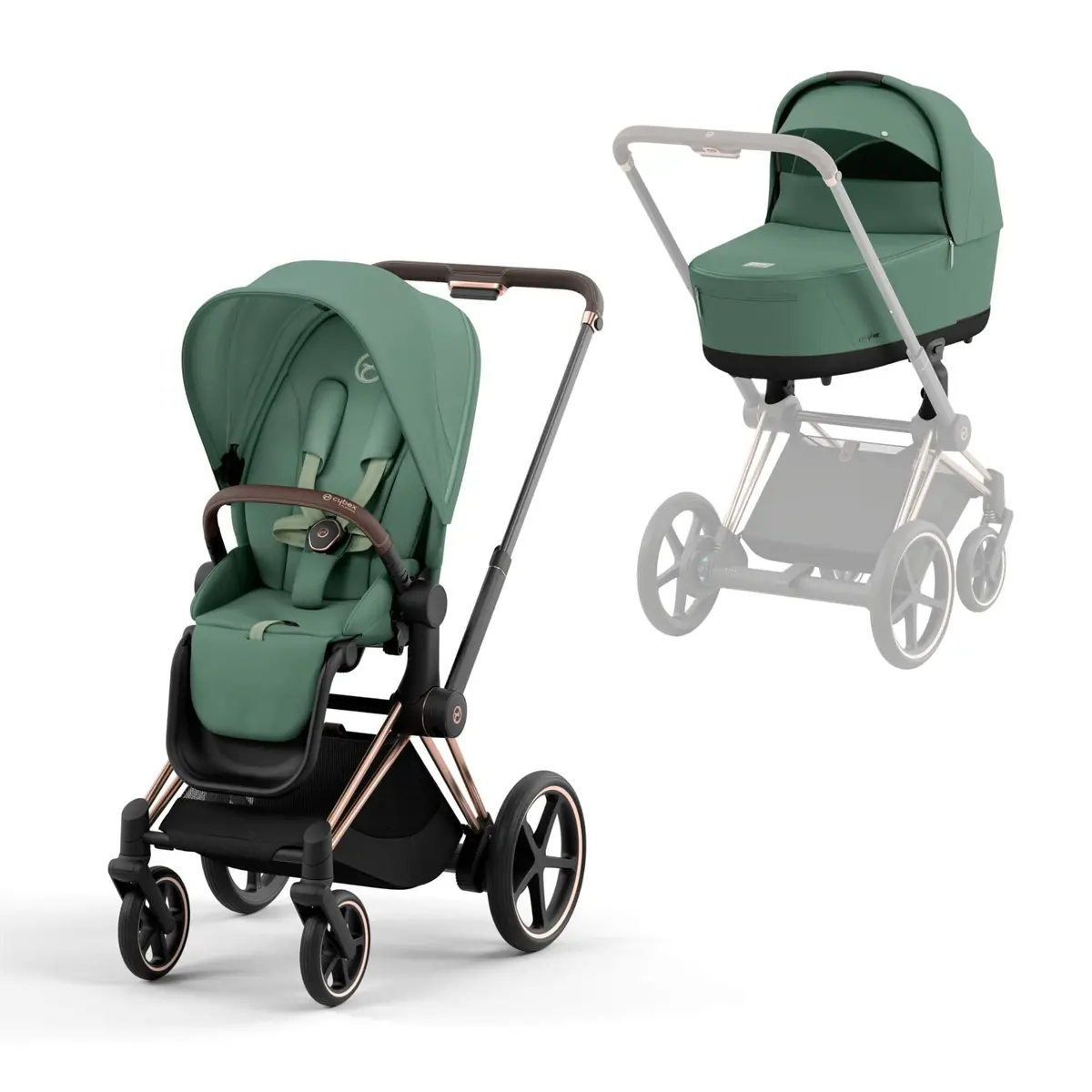 Cybex E-Priam Pram - Leaf Green 4