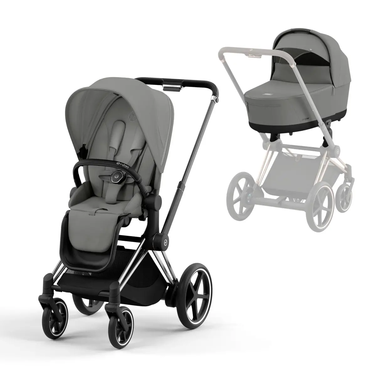 Cybex E-Priam Pram - Mirage Grey 1