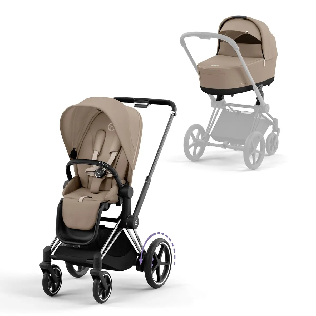 Cybex E-Priam Pram - Cozy Beige 1