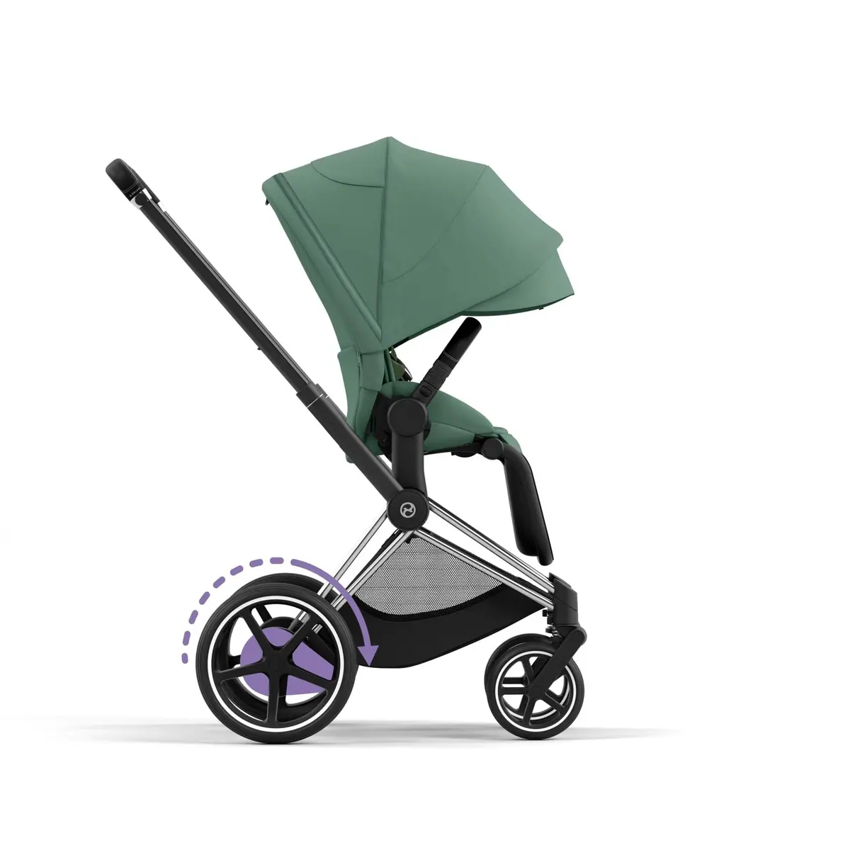 Cybex E-Priam Pram - Leaf Green 2