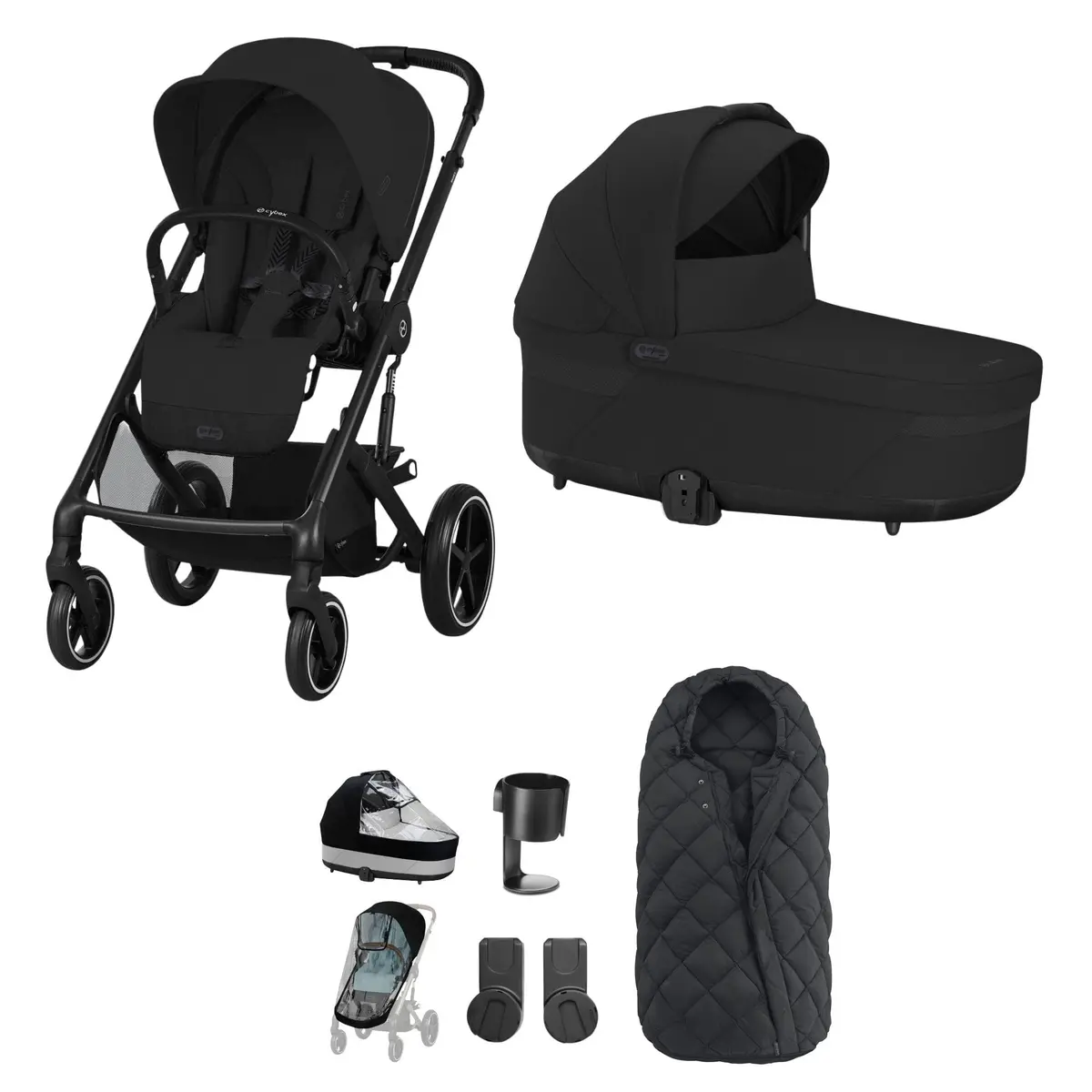 Cybex Balios S Lux Essential Bundle - Black/Moon Black 1
