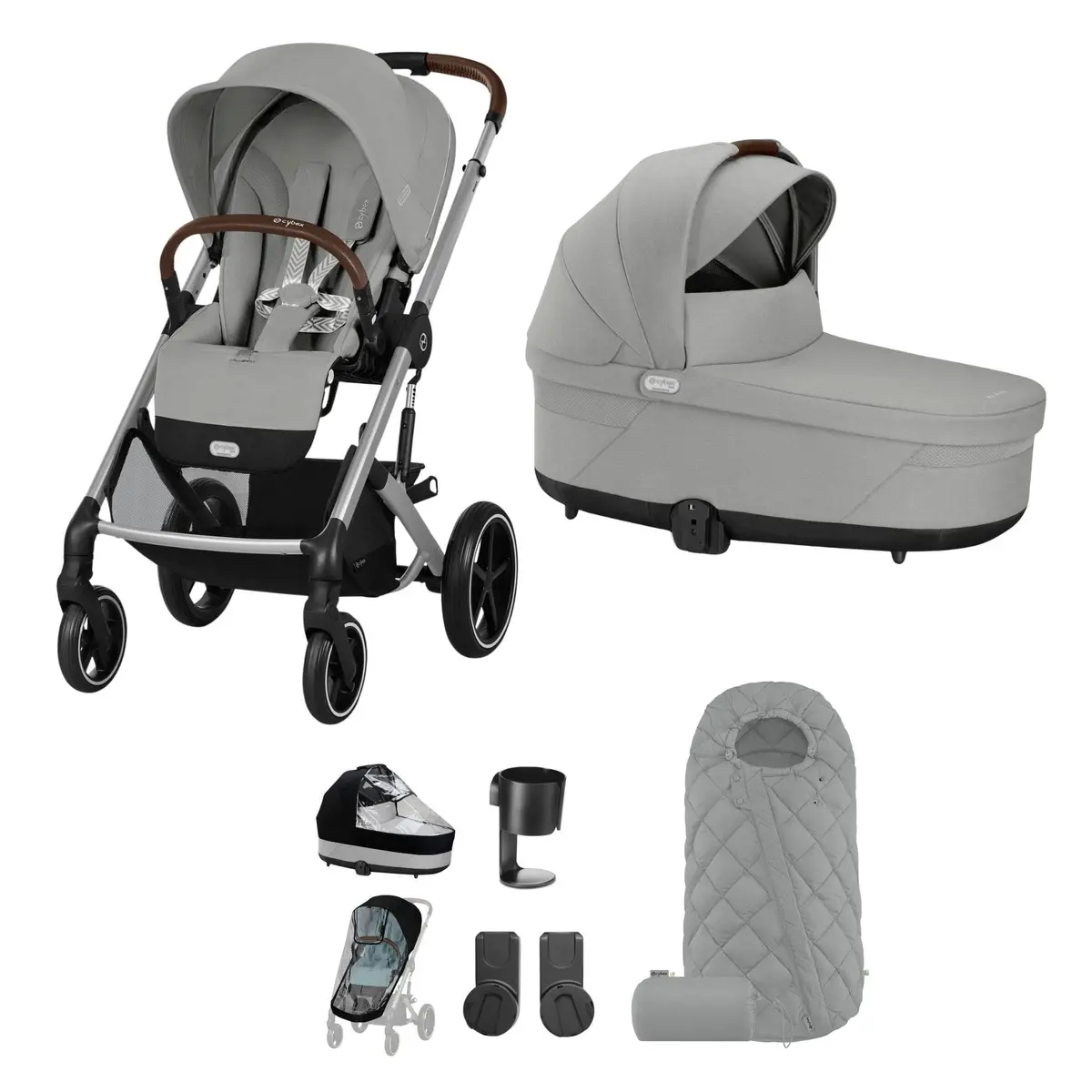 Cybex Balios S Lux Essential Bundle - Silver/Stone Grey 1