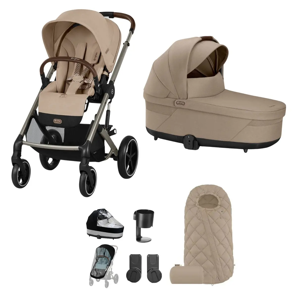 Cybex Balios S Lux Essential Bundle - Taupe/Almond Beige 1
