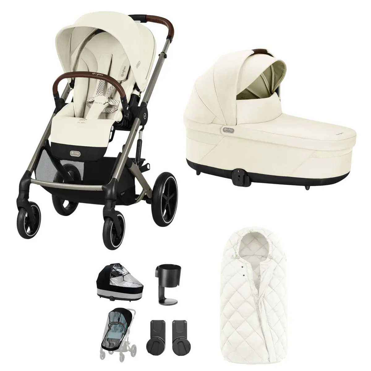 Cybex Balios S Lux Essential Bundle - Taupe/Seashell Beige 1