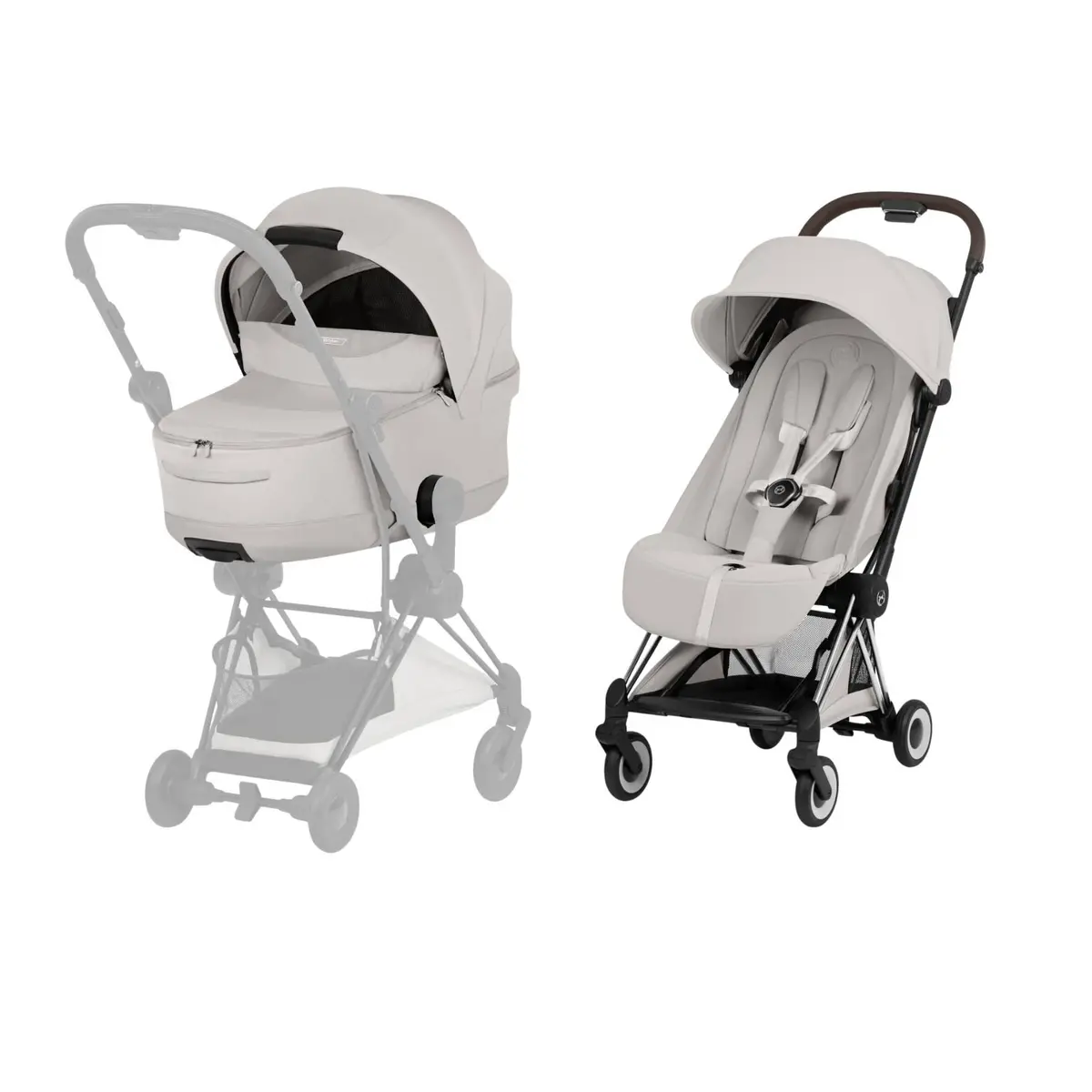 Cybex Coya Pushchair Set - Style Collection - Chrome Brown/City Grey 1