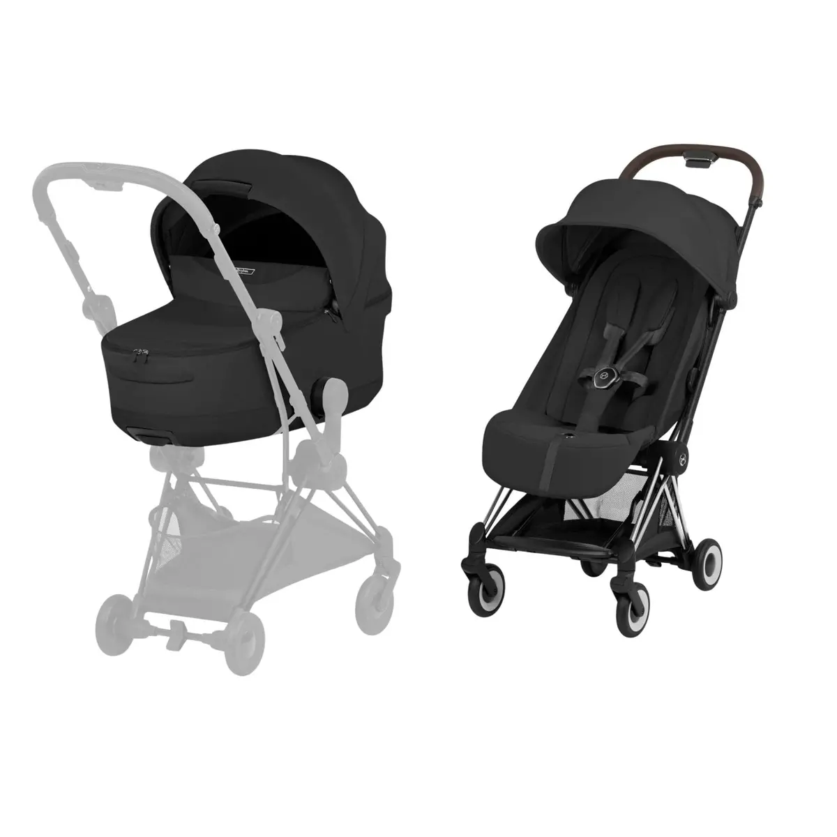 Cybex Coya Pushchair Set - Style Collection - Chrome Brown/Sepia Black 1