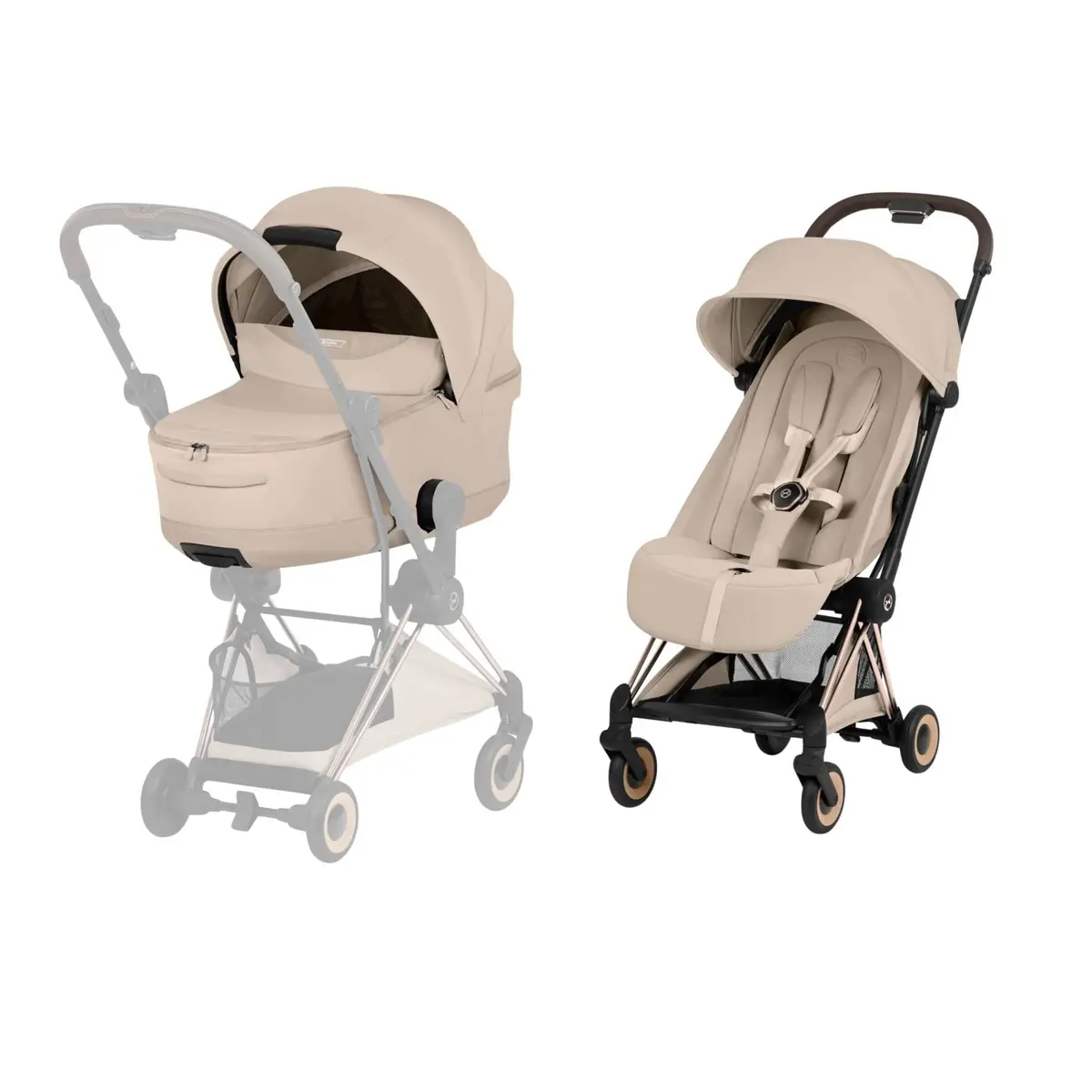 Cybex Coya Pushchair Set - Style Collection - Rose Gold/Cozy Beige 1