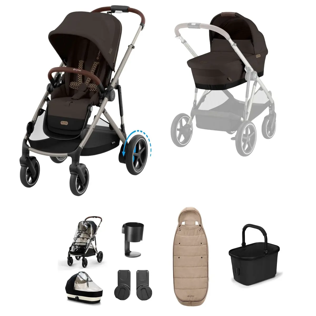 Cybex Egazelle S Essential Kit - Chocolate Brown 1