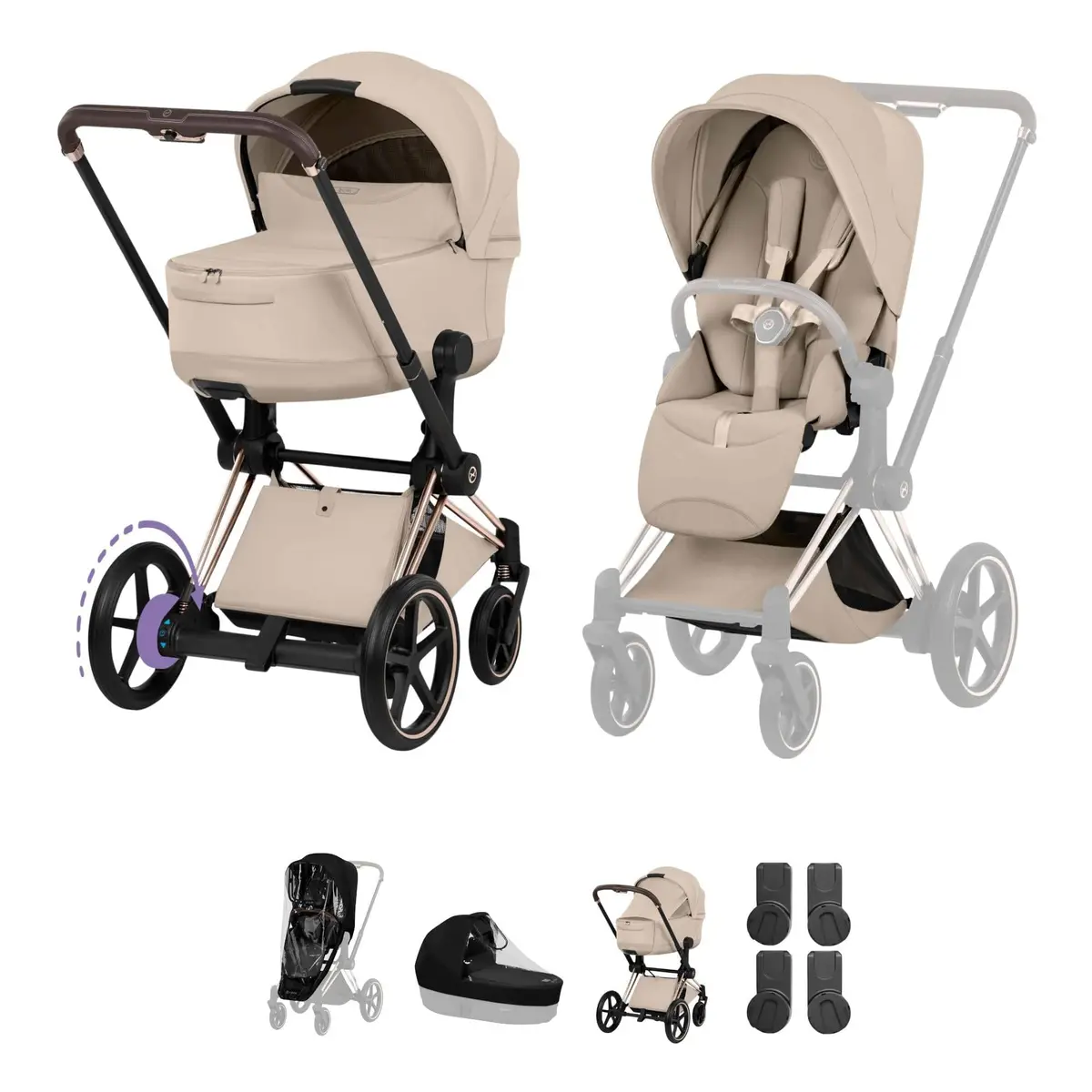 Cybex Epriam Pushchair Set - Style Collection - Cozy Beige 1