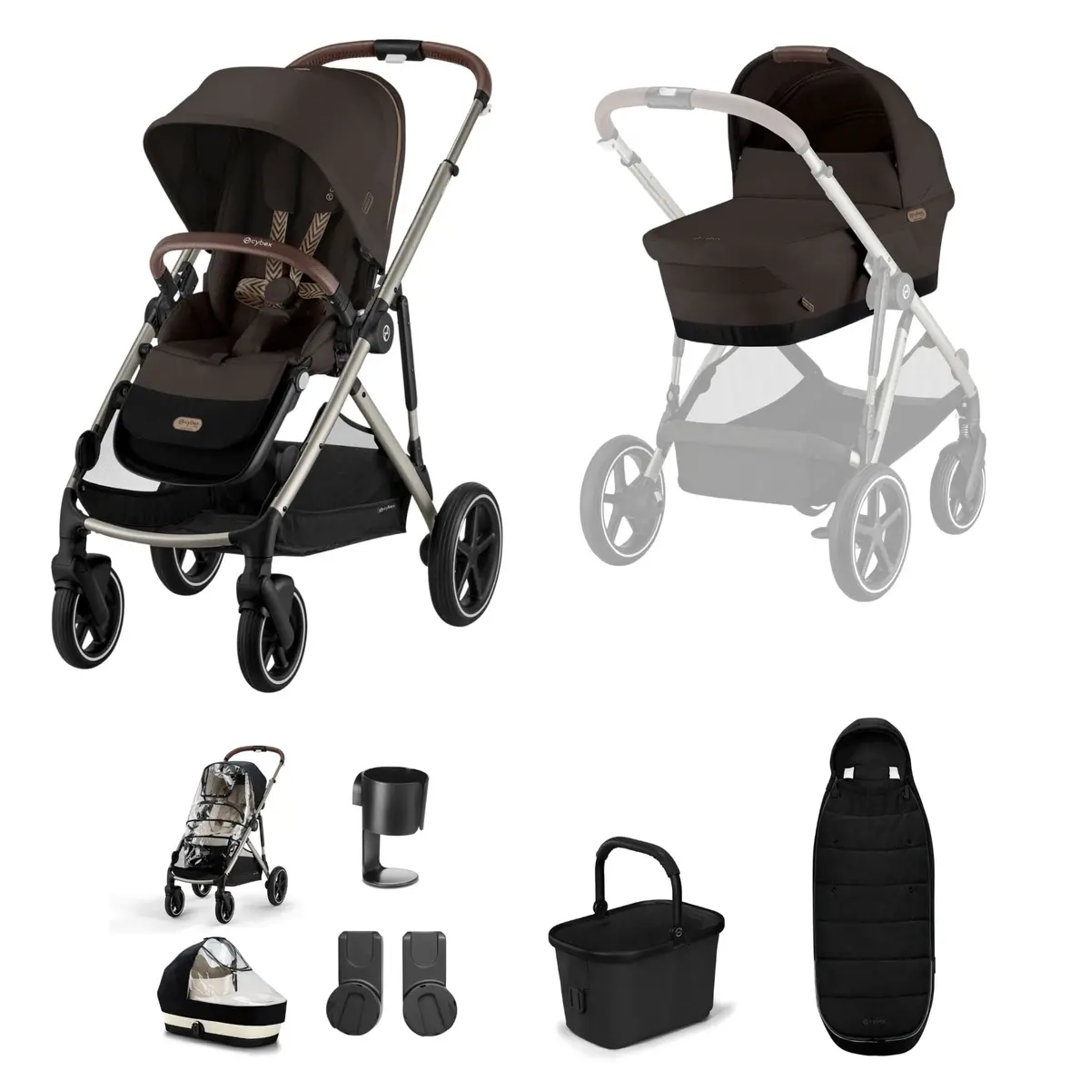 Cybex Gazelle S Essential Bundle - Taupe/Chocolate Brown 4