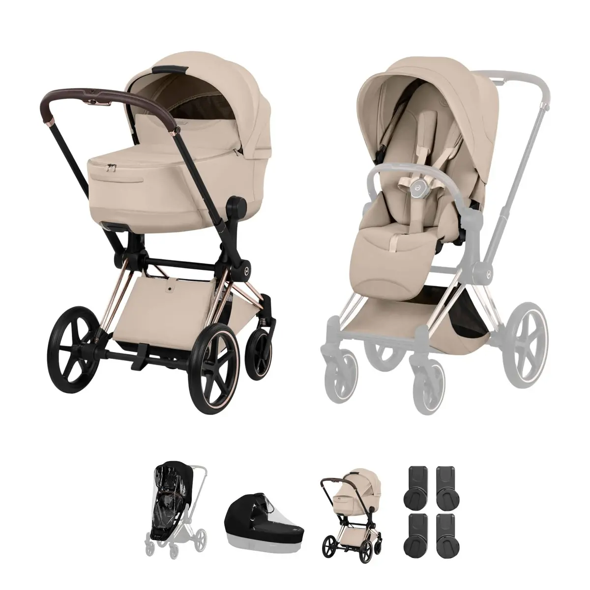 Cybex Priam Pushchair Set - Style Collection - Cozy Beige 1