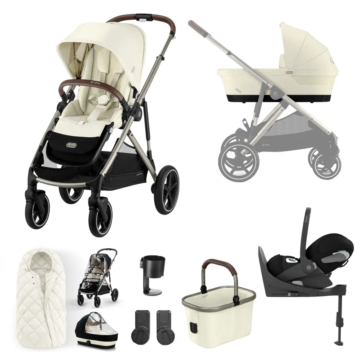 Cybex Gazelle S Luxury Bundle - Taupe/Seashell Beige 2