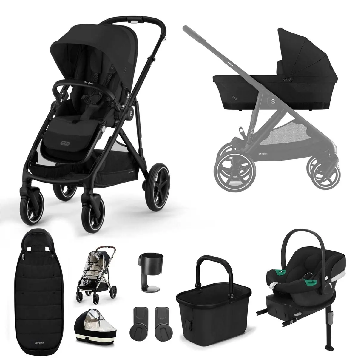 Cybex Gazelle S Comfort Bundle - Black/Moon Black 1