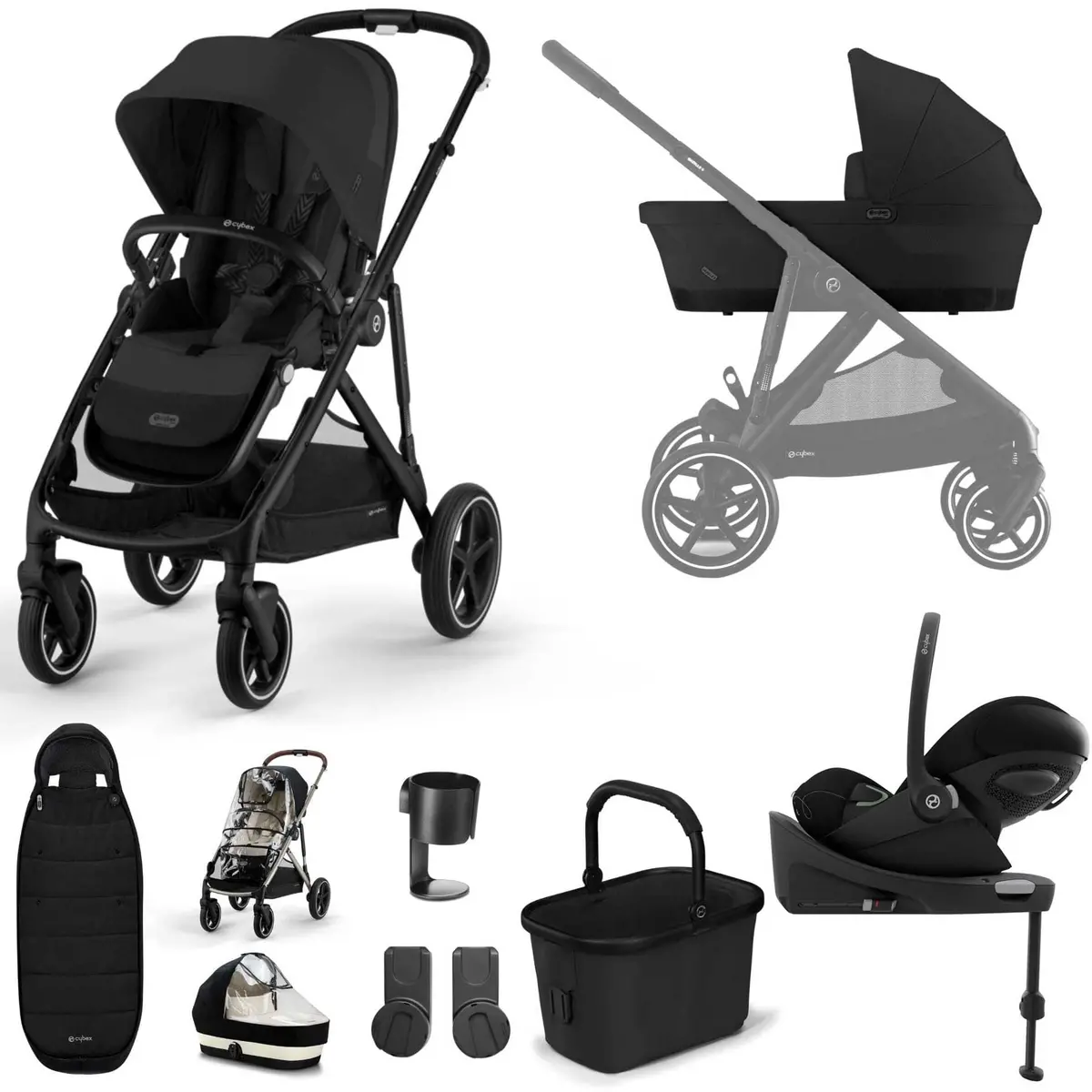 Cybex Gazelle S Luxury Bundle - Black/Moon Black 1