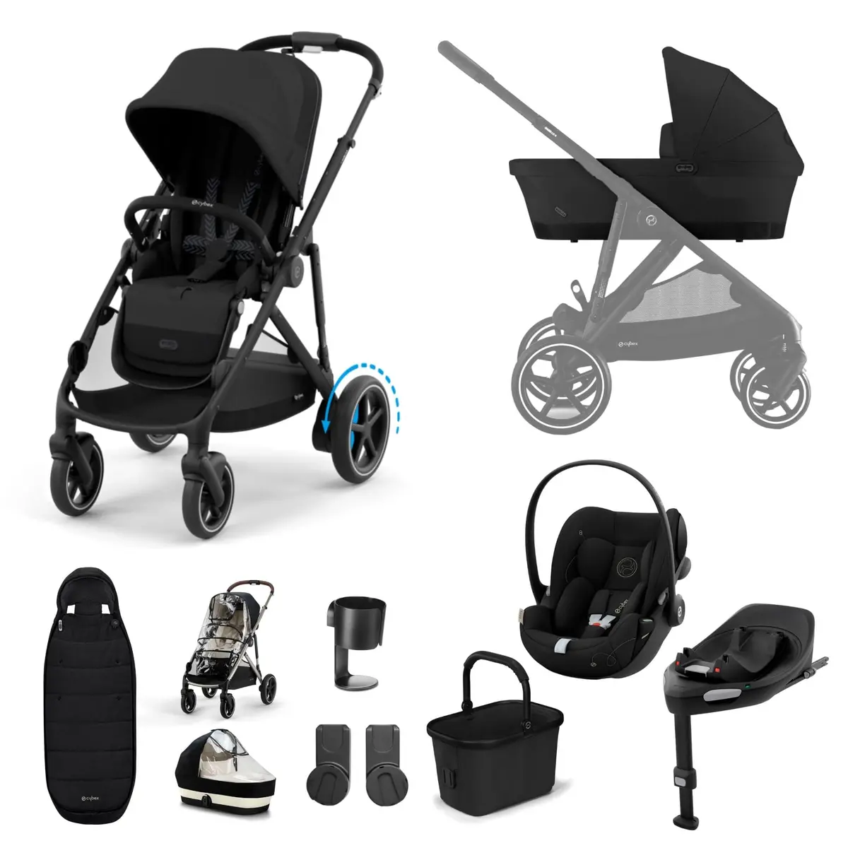 Cybex Egazelle S Luxury Kit - Moon Black 1