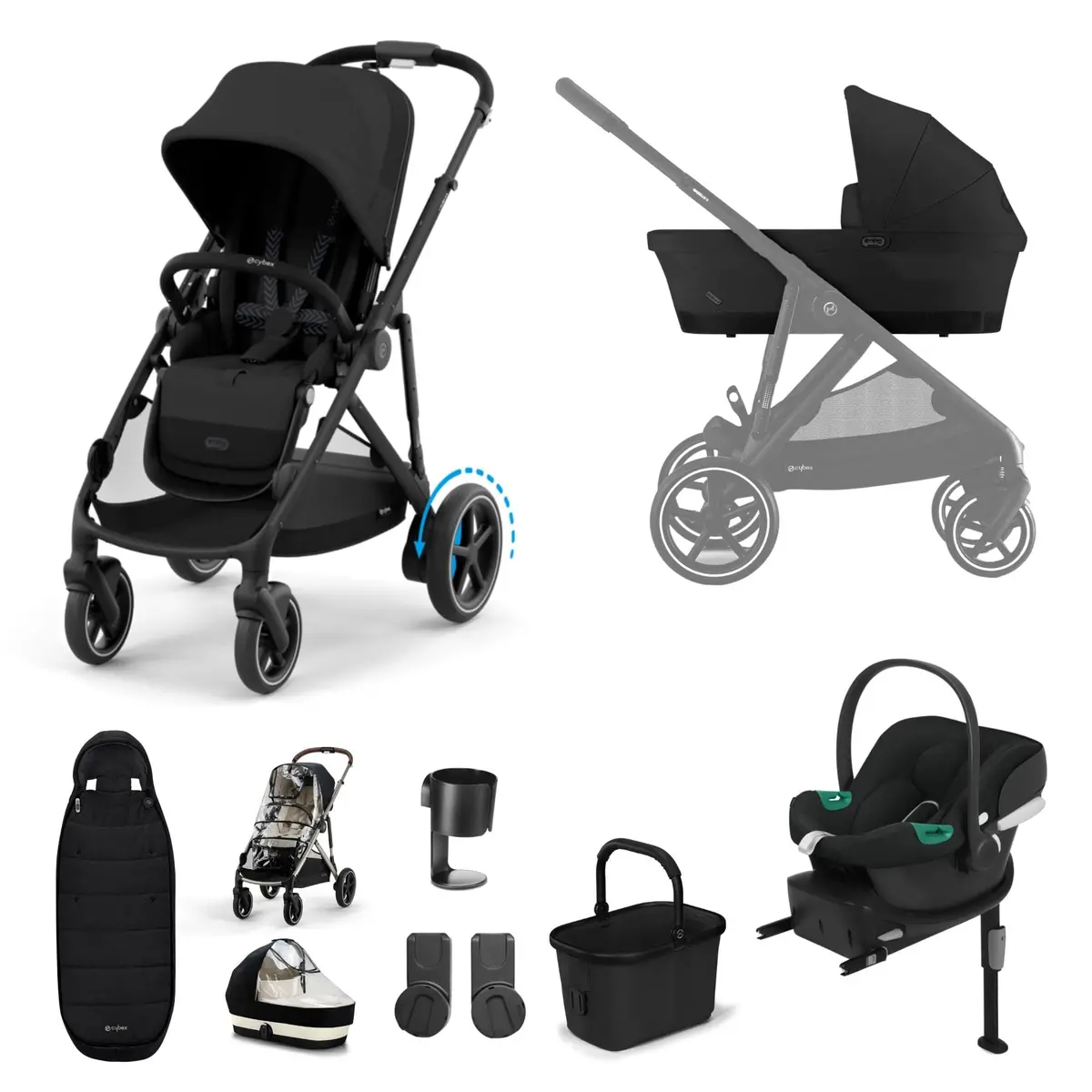Cybex Egazelle S Comfort Kit - Moon Black 1