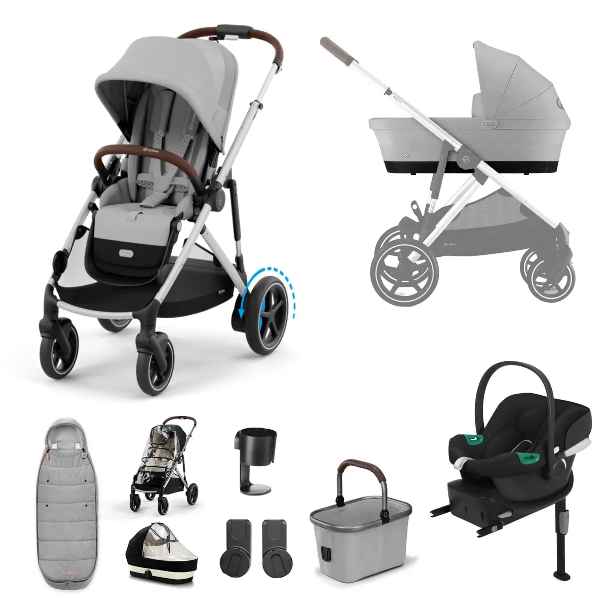 Cybex Egazelle S Comfort Kit - Stone Grey 1