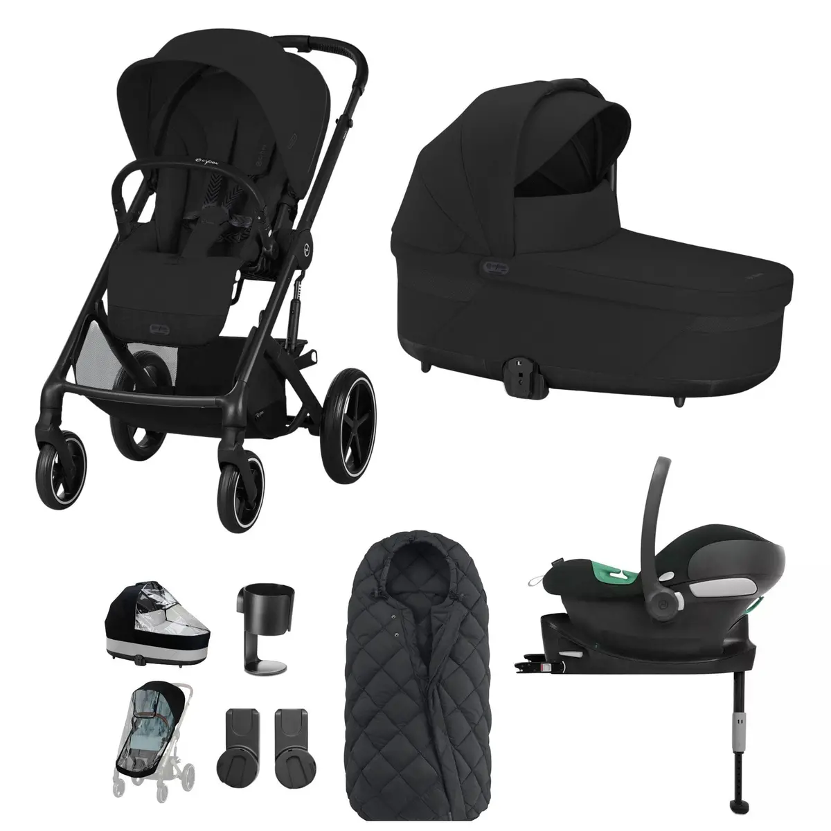 Cybex Balios S Lux Comfort Bundle - Black/Moon Black 1