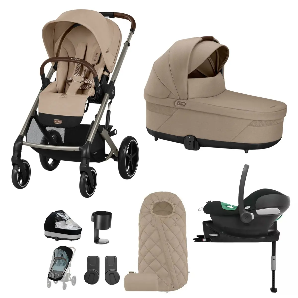 Cybex Balios S Lux Comfort Bundle - Taupe/Almond Beige 1