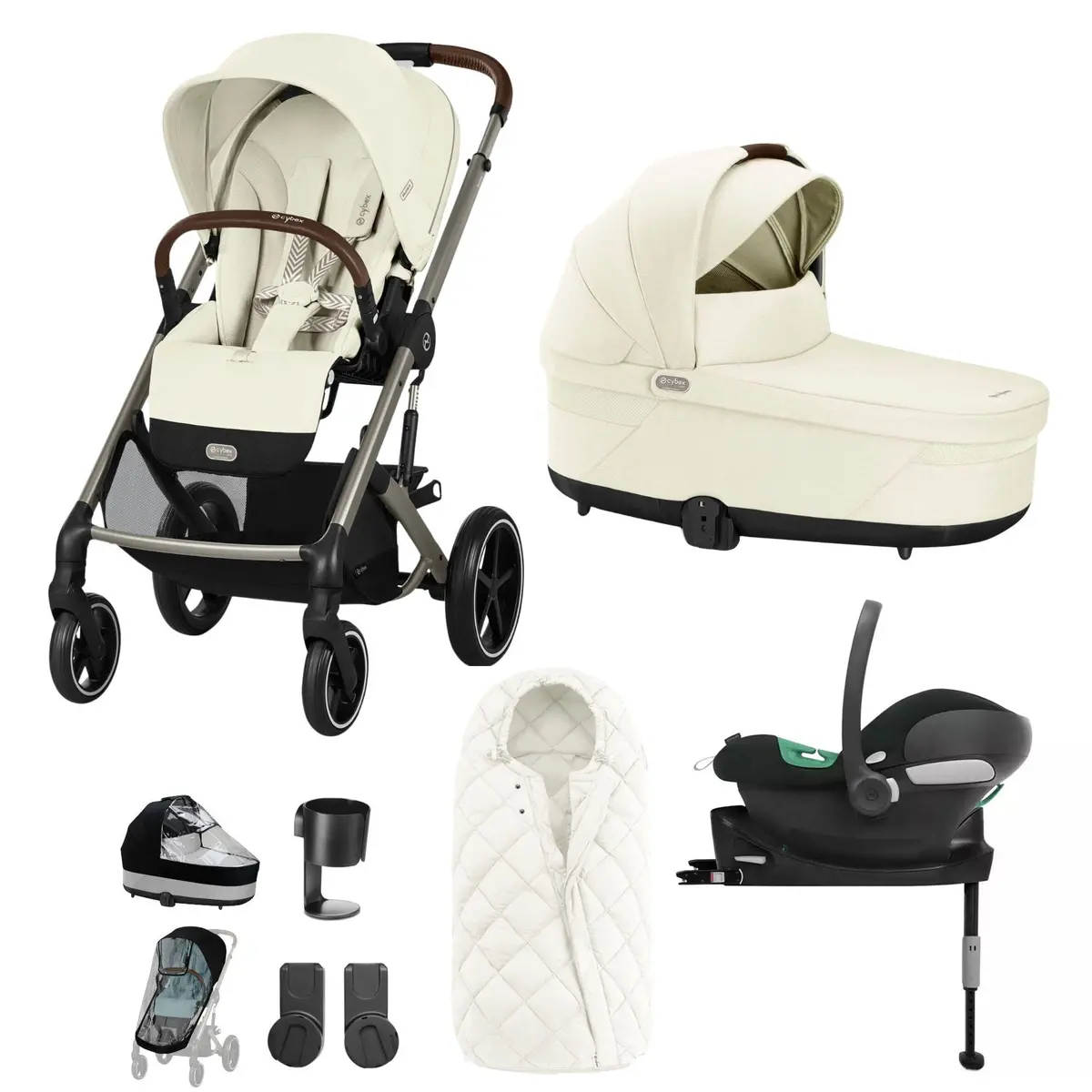 Cybex Balios S Lux Comfort Bundle - Taupe/Seashell Beige 1