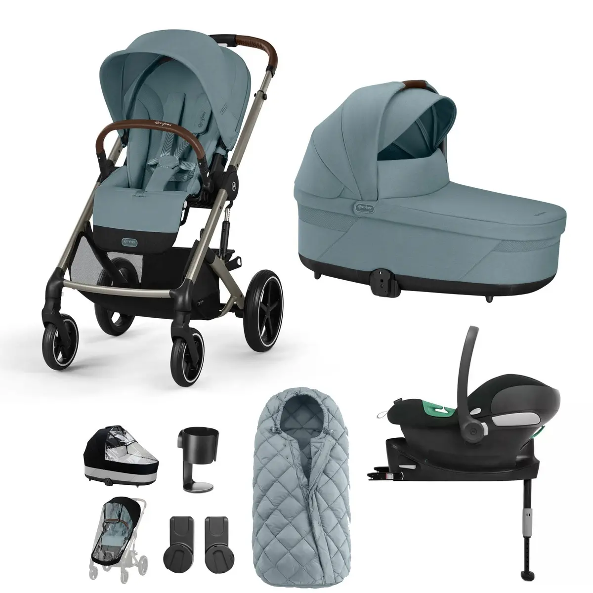 Cybex Balios S Lux Comfort Bundle - Taupe/Stormy Blue 1