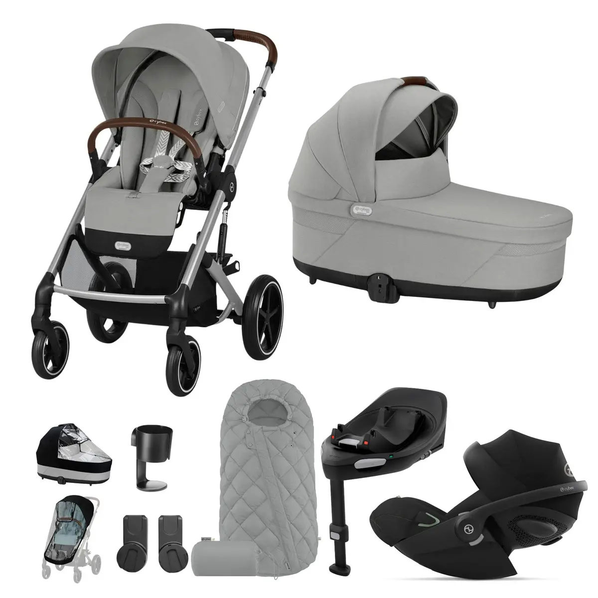 Cybex Balios S Lux Luxury Bundle - Silver/Stone Grey 1