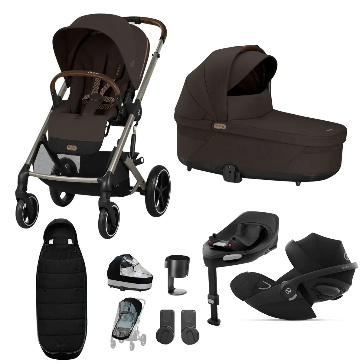 Cybex Balios S Lux Luxury Bundle - Taupe/Chocolate Brown 4