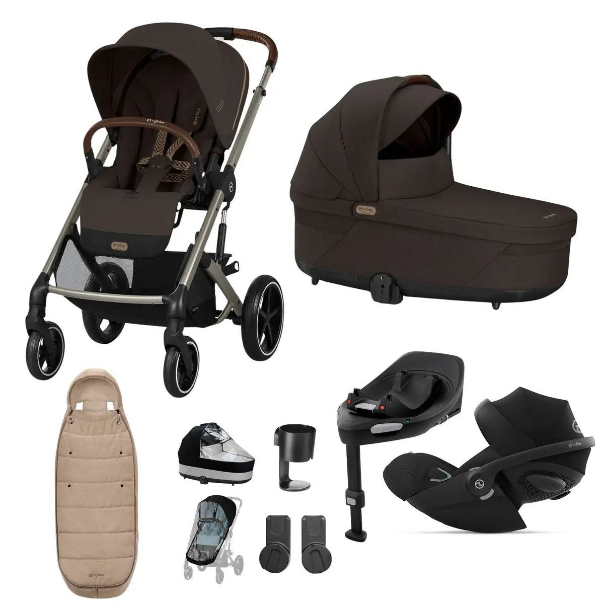 Cybex Balios S Lux Luxury Bundle - Taupe/Chocolate Brown 10