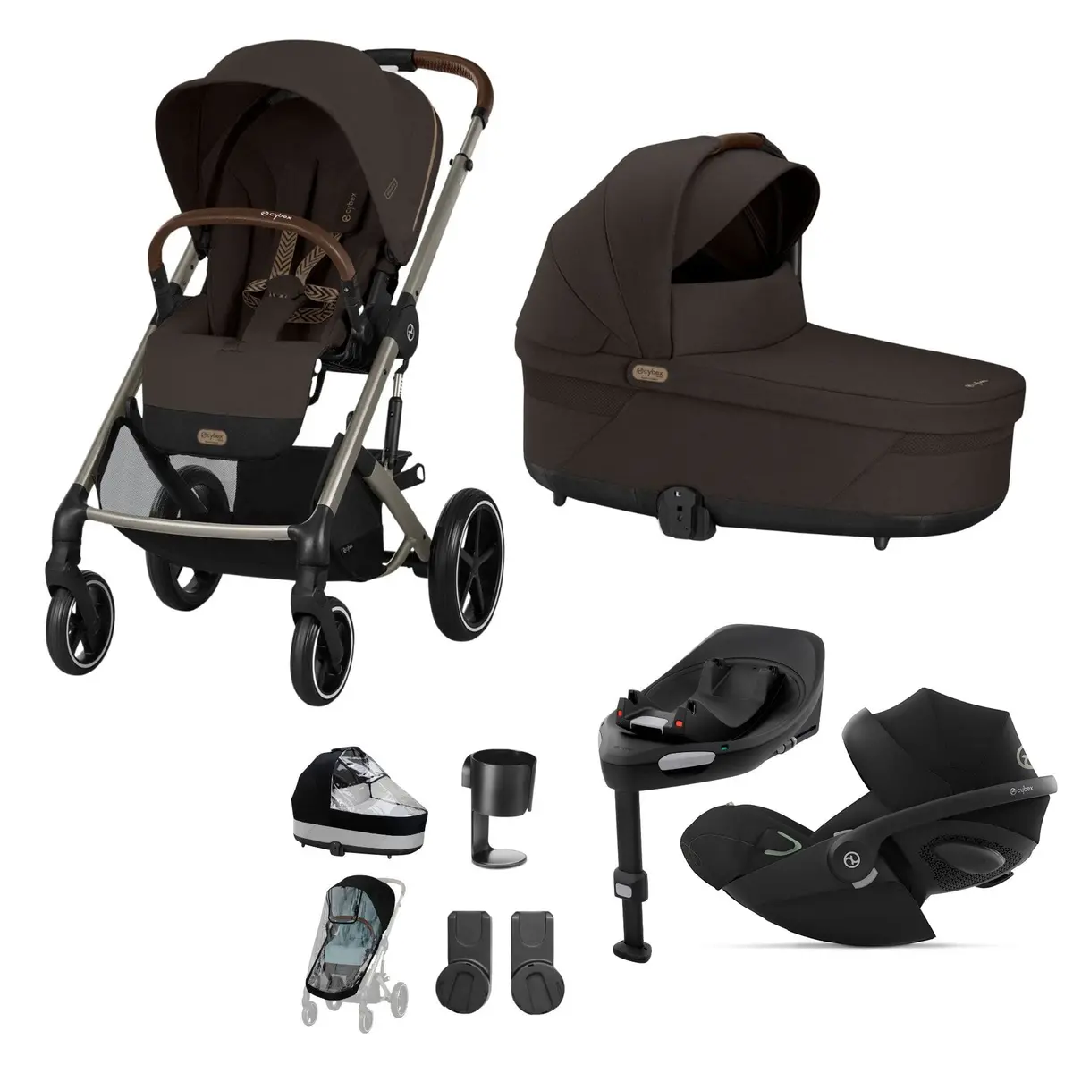 Cybex Balios S Lux Luxury Bundle - Taupe/Chocolate Brown 5