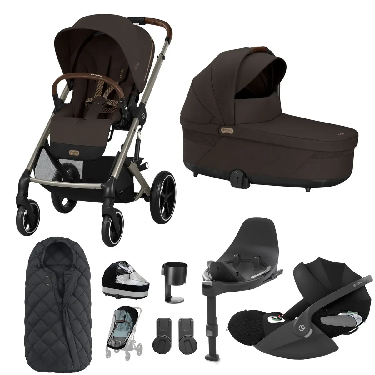 Cybex Balios S Lux Luxury Bundle - Taupe/Chocolate Brown 7