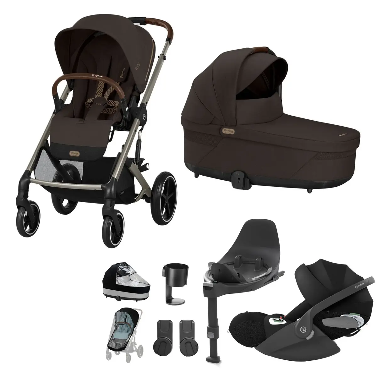 Cybex Balios S Lux Luxury Bundle - Taupe/Chocolate Brown 10