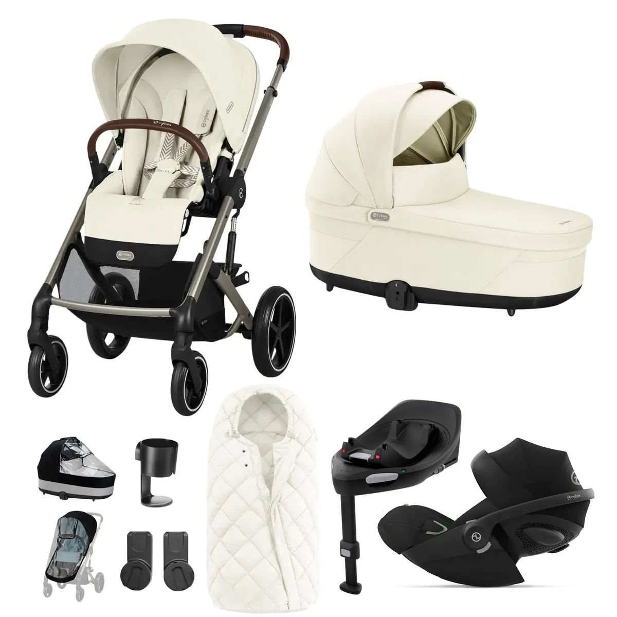 Cybex Balios S Lux Luxury Bundle - Taupe/Seashell Beige 1