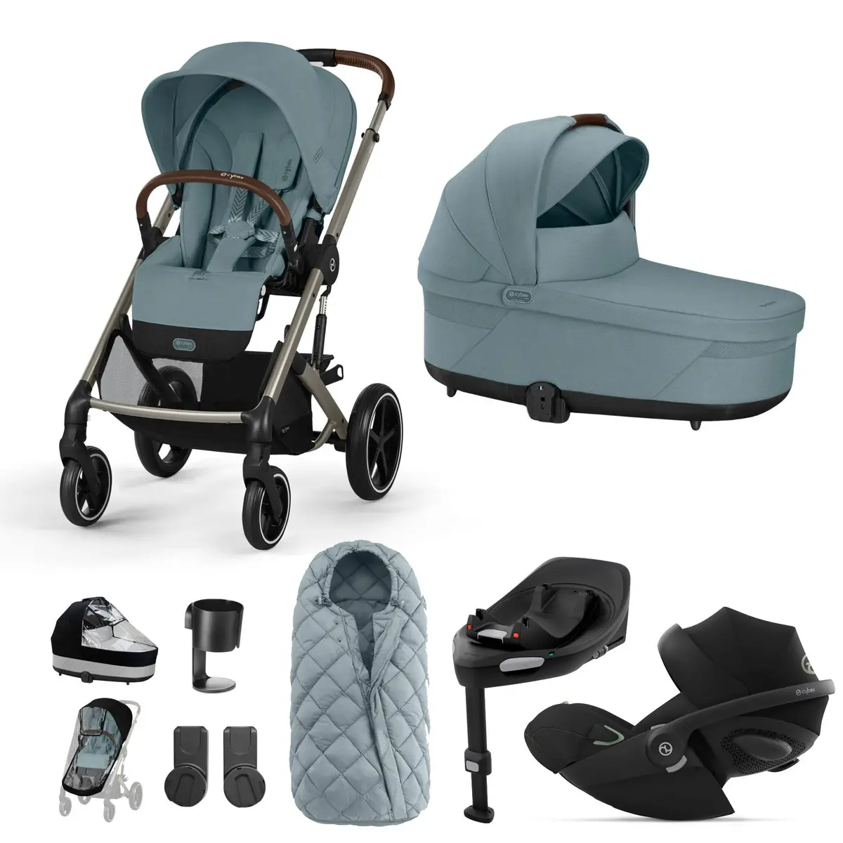 Cybex Balios S Lux Luxury Bundle - Taupe/Stormy Blue 2