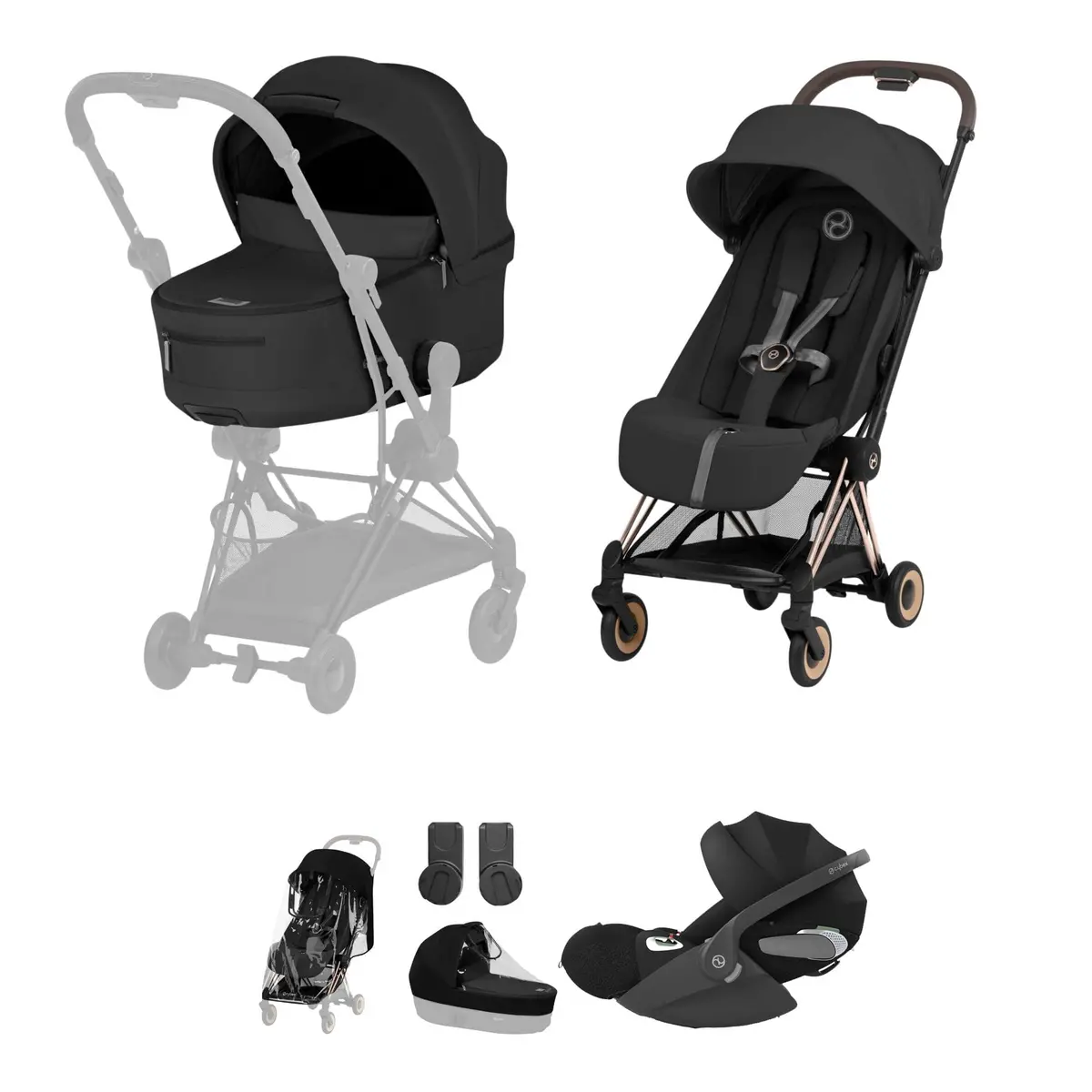 Cybex Coya Ultimate Bundle - Comfort Collection - Sepia Black 1