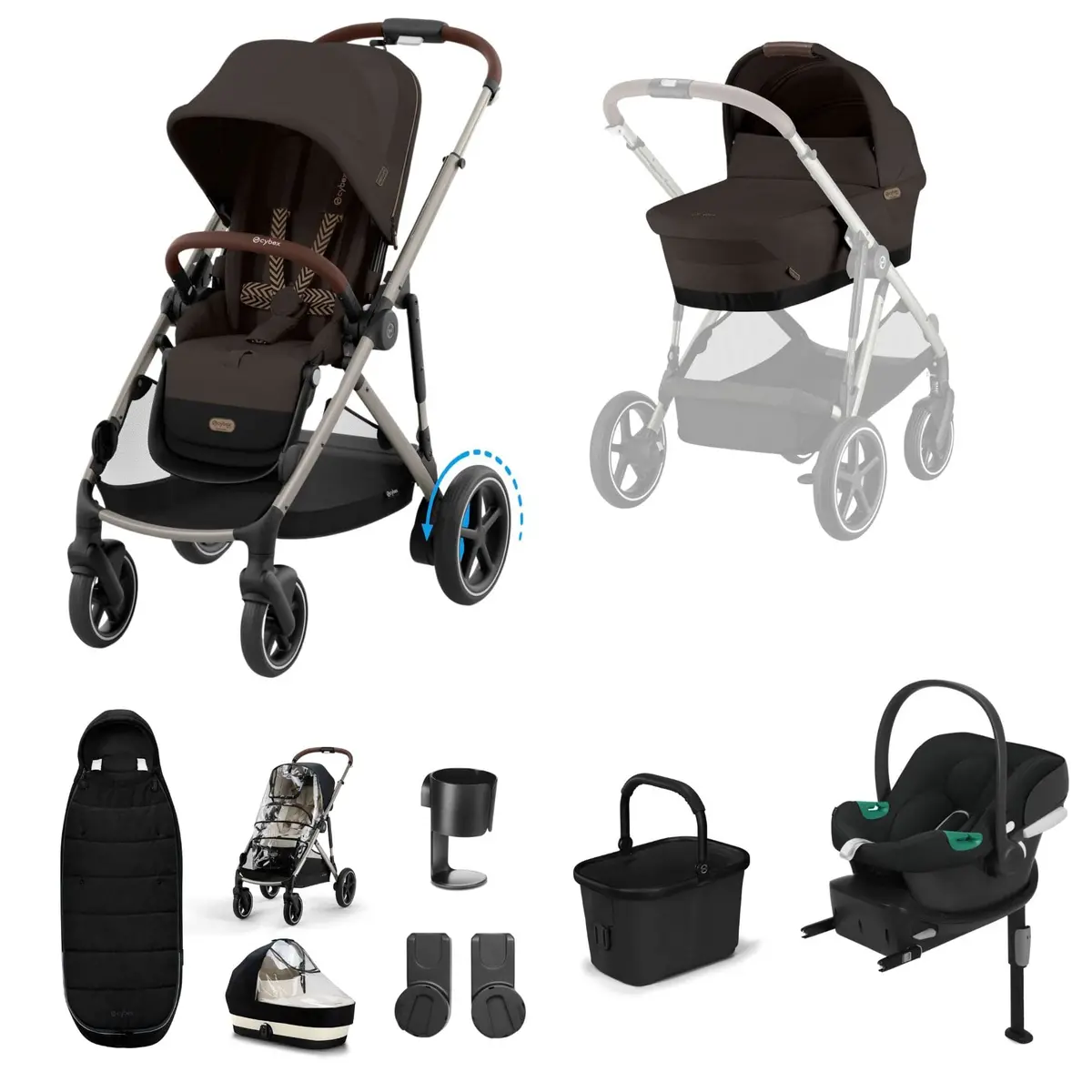 Cybex Egazelle S Comfort Kit - Chocolate Brown 2