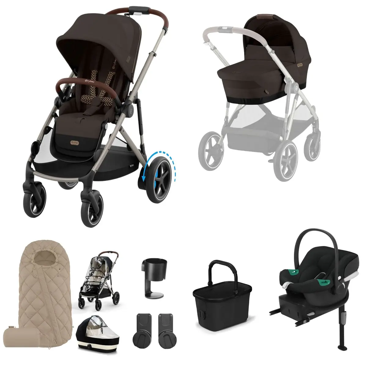 Cybex Egazelle S Comfort Kit - Chocolate Brown 3