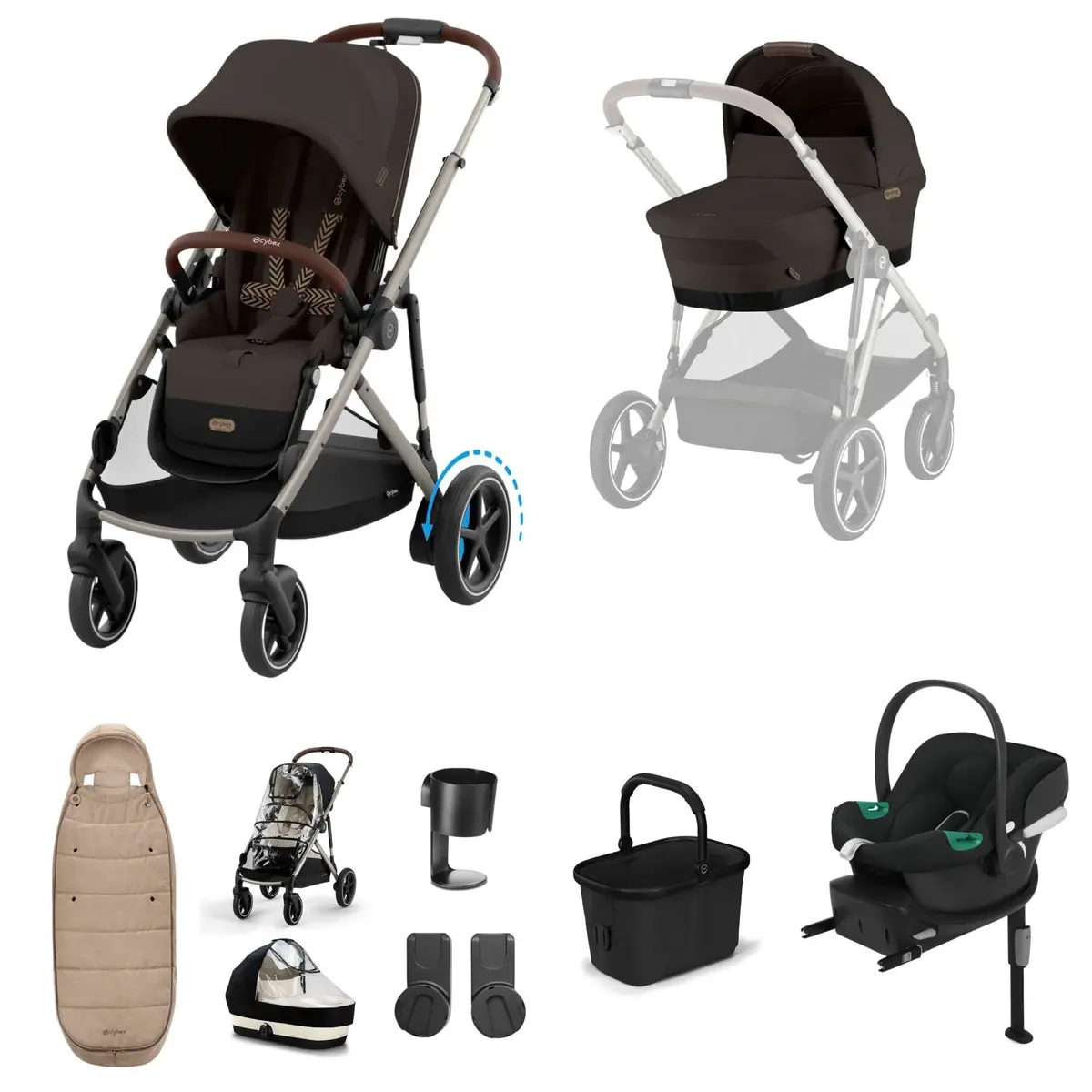 Cybex Egazelle S Comfort Kit - Chocolate Brown 1