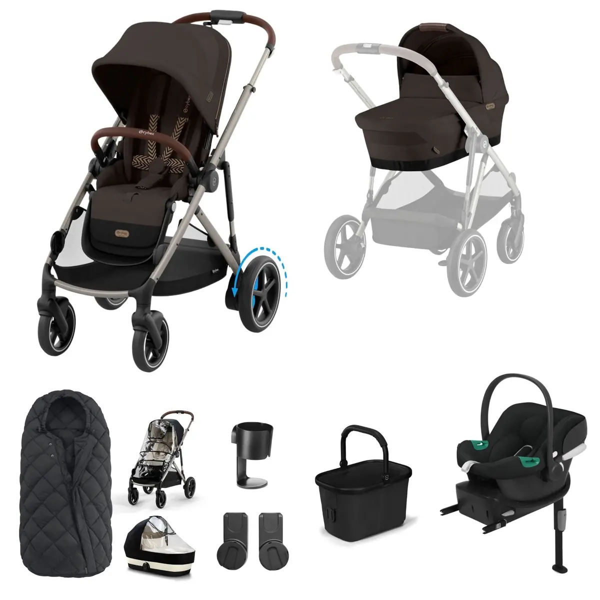 Cybex Egazelle S Comfort Kit - Chocolate Brown 4