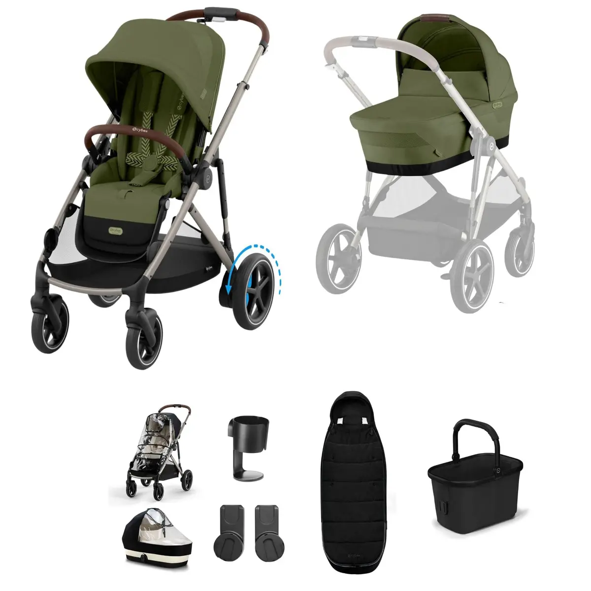 Cybex Egazelle S Comfort Kit - Moss Green 1