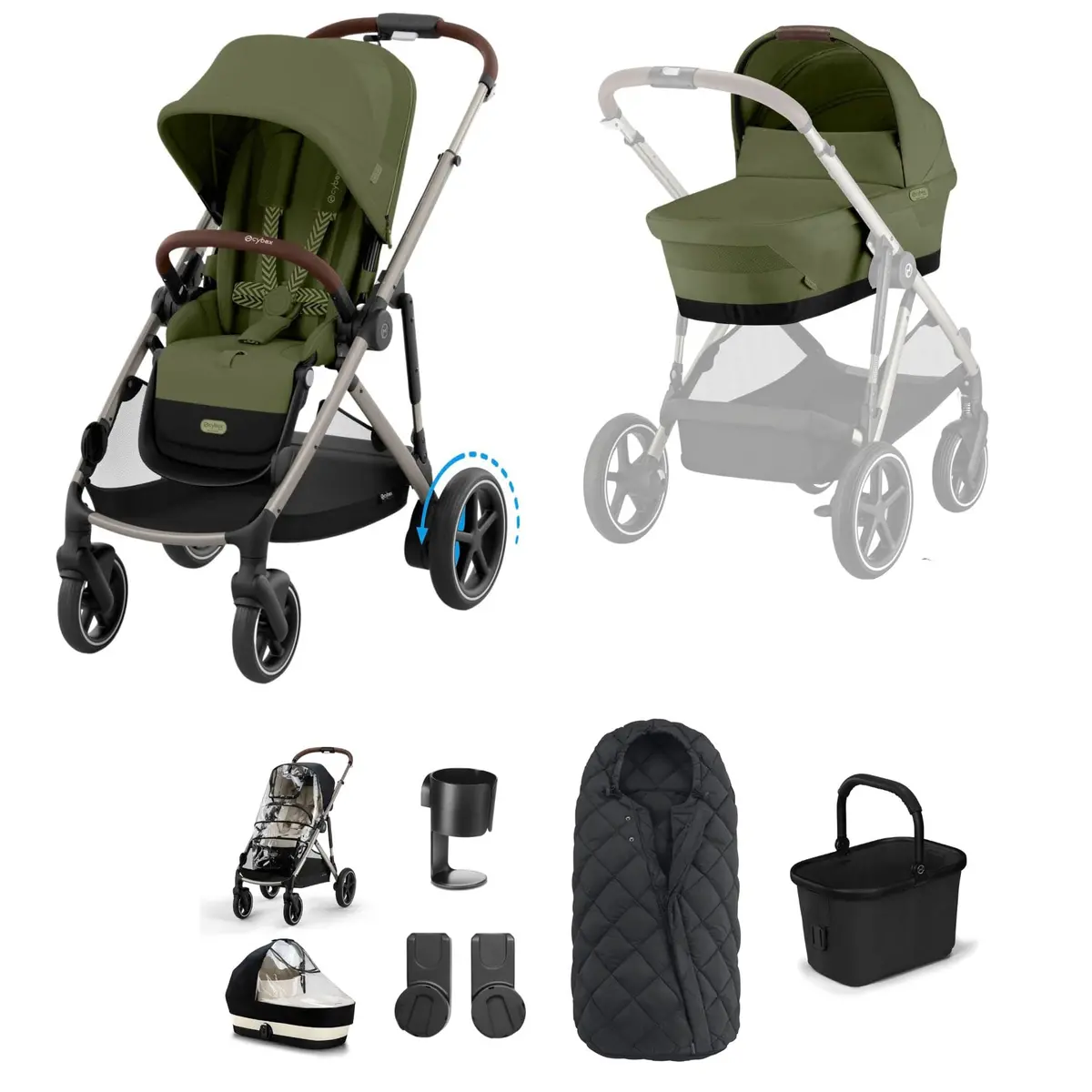 Cybex Egazelle S Comfort Kit - Moss Green 3