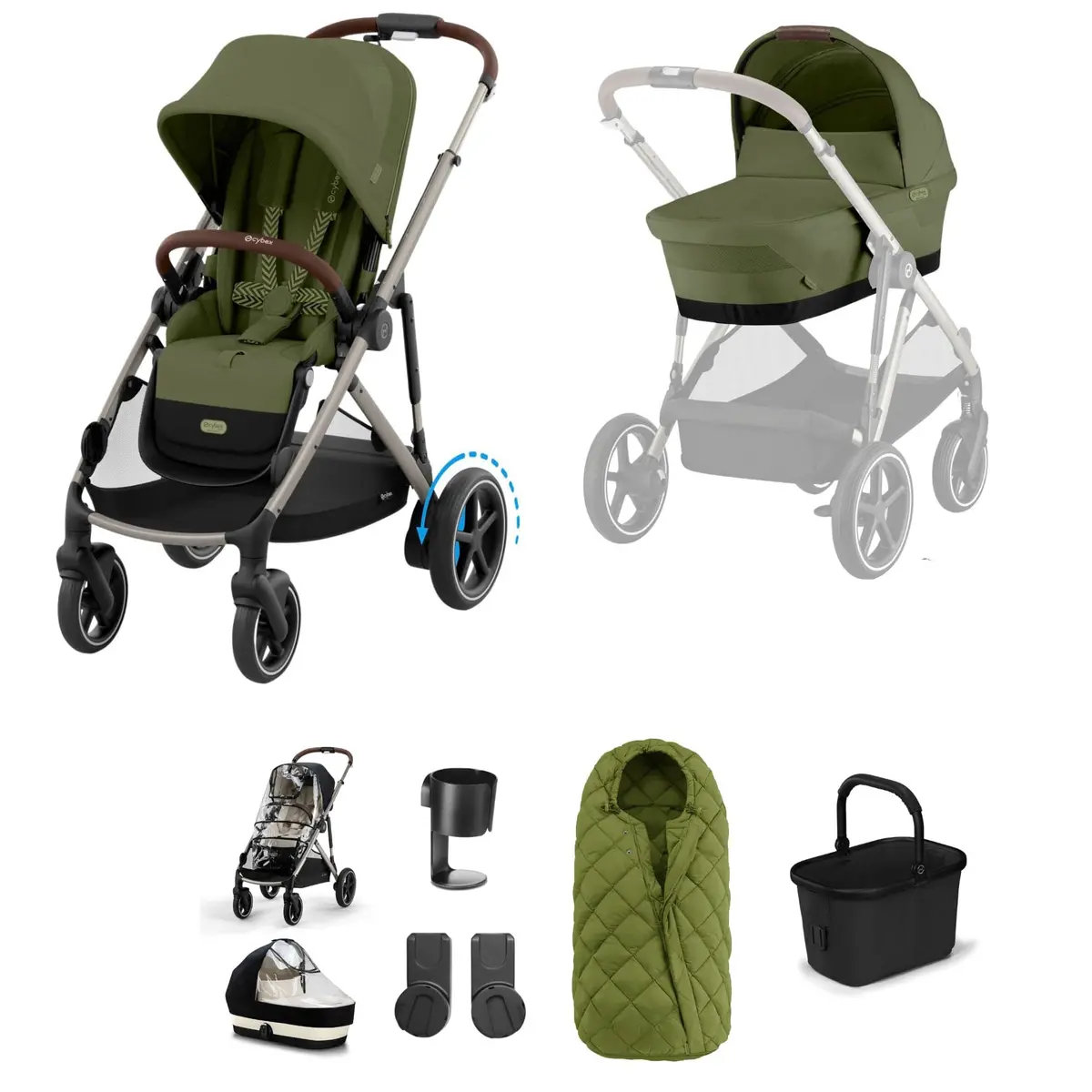 Cybex Egazelle S Comfort Kit - Moss Green 2