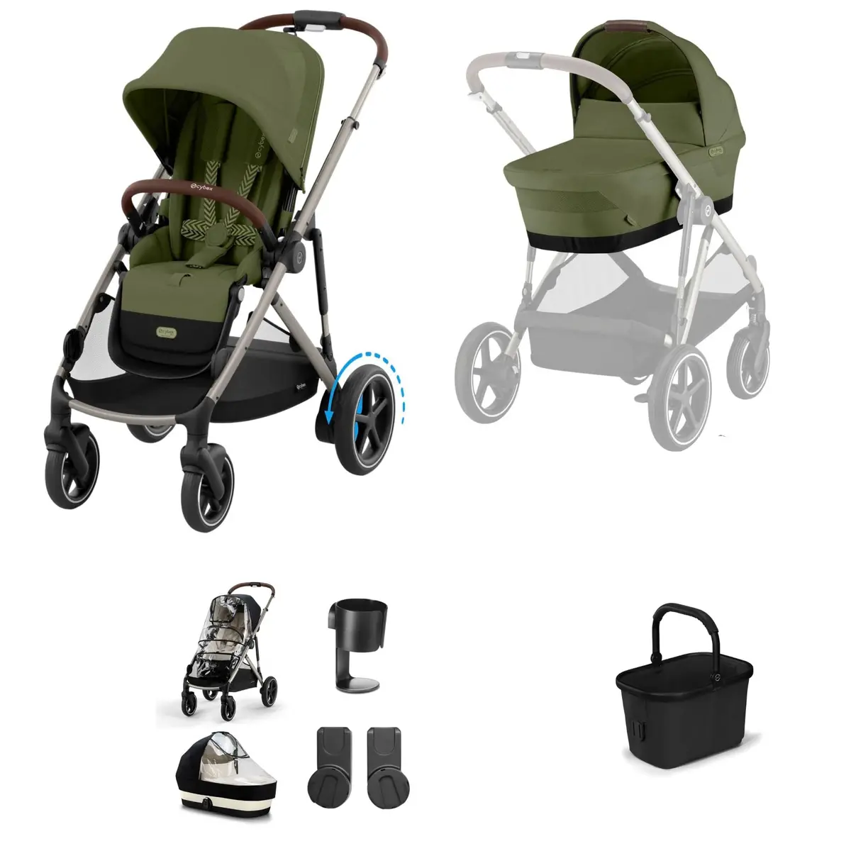 Cybex Egazelle S Comfort Kit - Moss Green 4