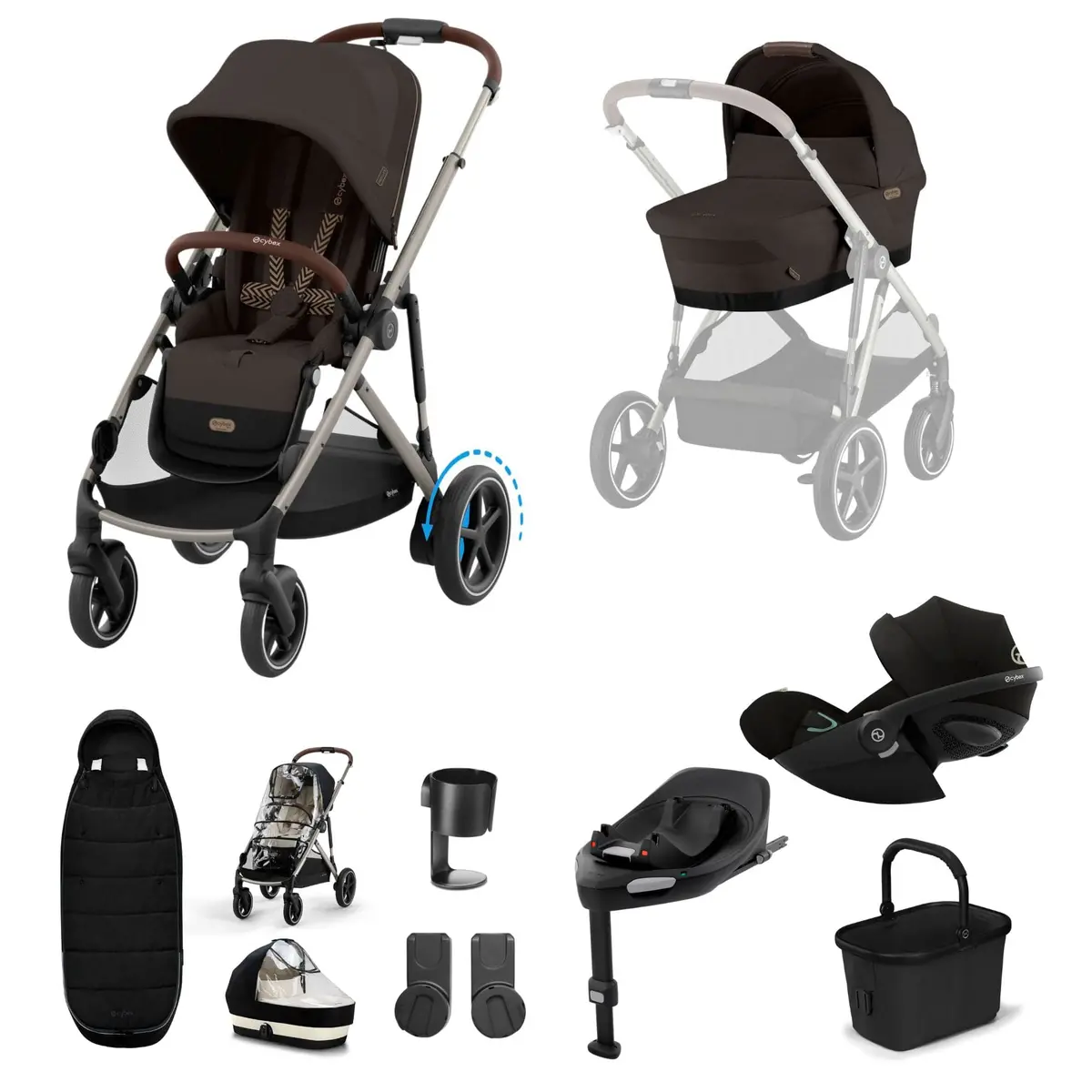 Cybex Egazelle S Luxury Kit - Chocolate Brown 2