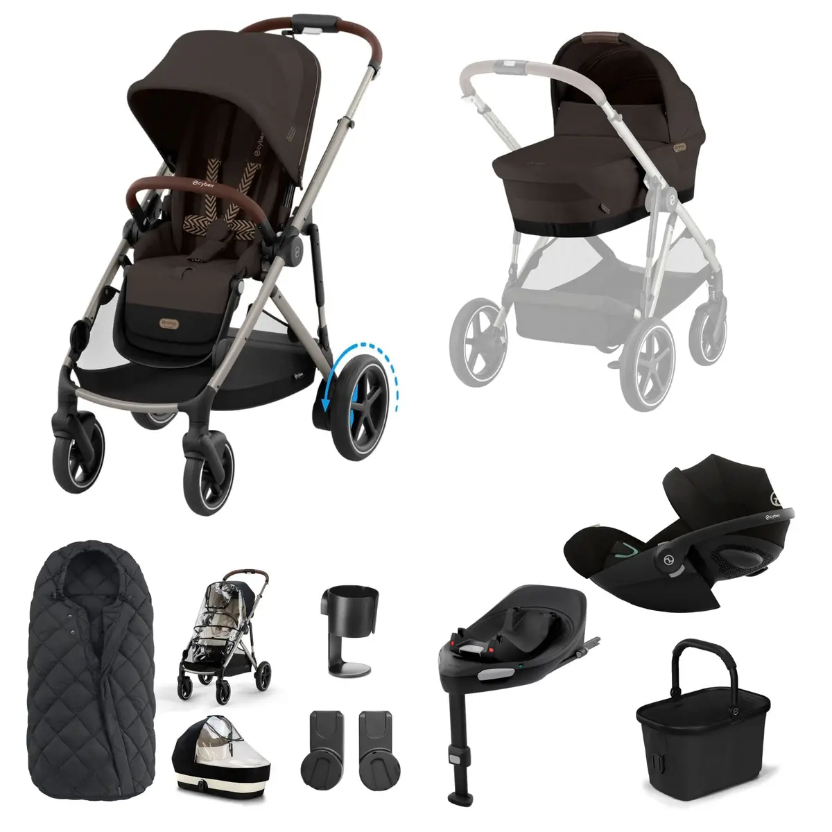 Cybex Egazelle S Luxury Kit - Chocolate Brown 4