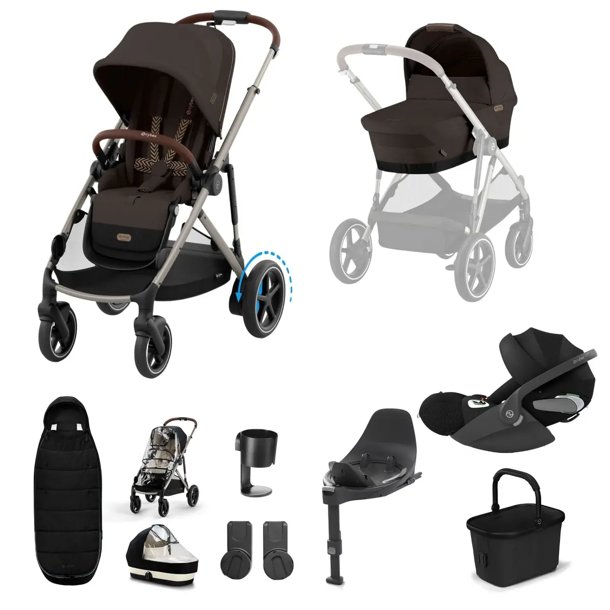 Cybex Egazelle S Luxury Kit - Chocolate Brown 7