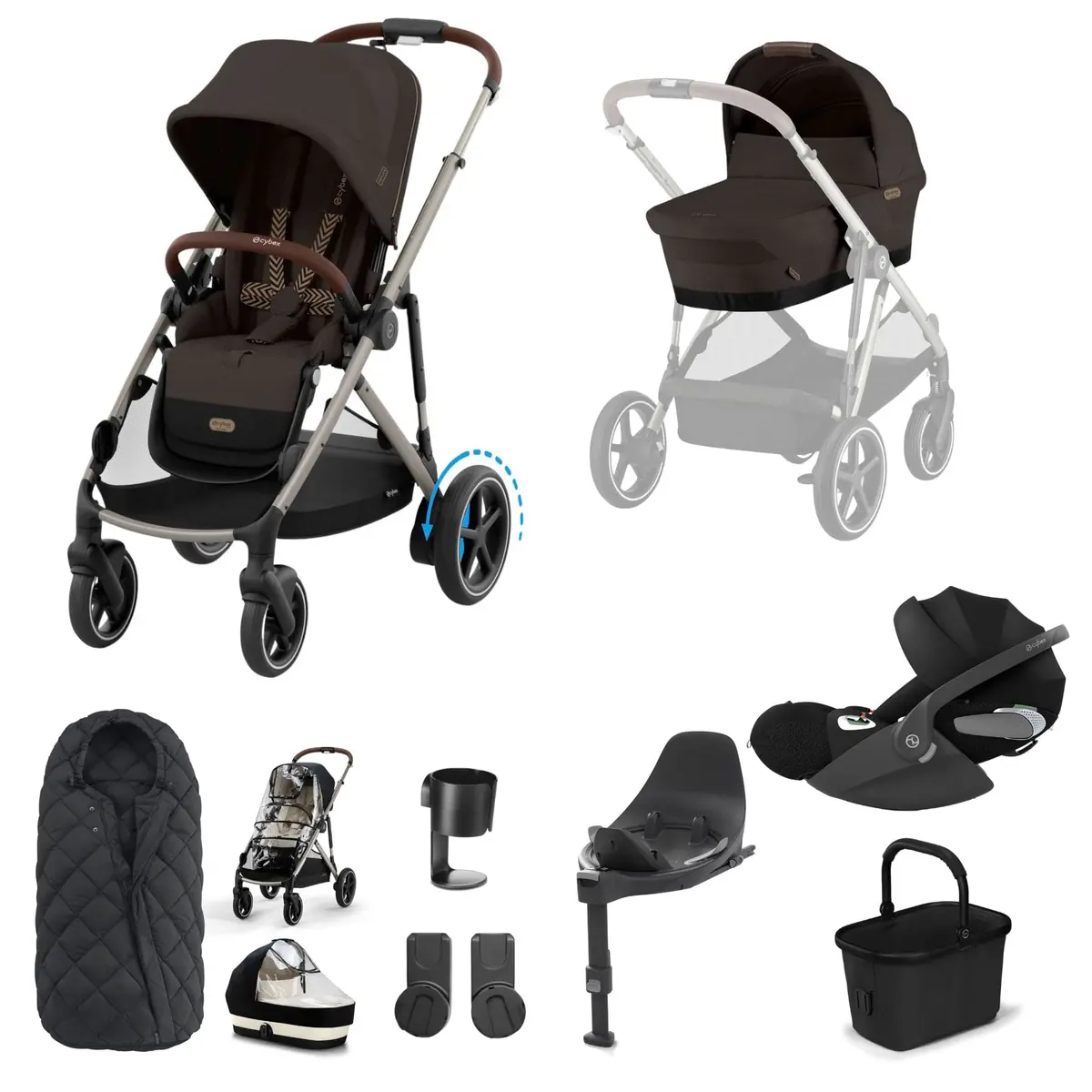 Cybex Egazelle S Luxury Kit - Chocolate Brown 9