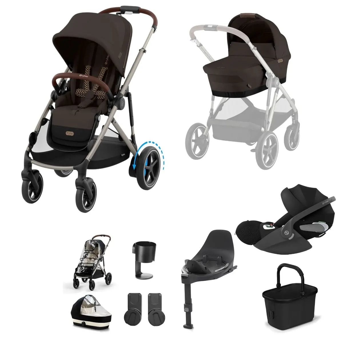 Cybex Egazelle S Luxury Kit - Chocolate Brown 10