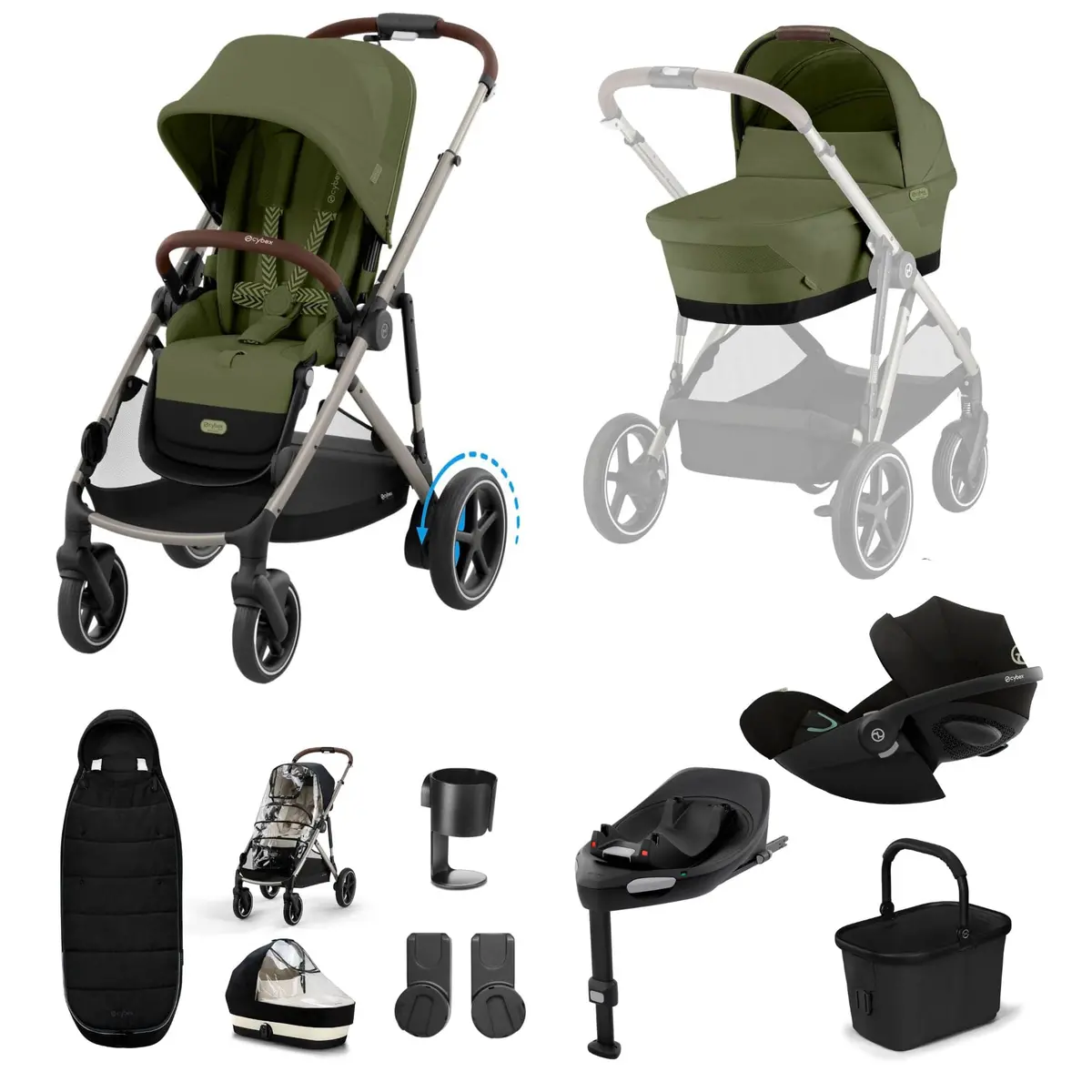 Cybex Egazelle S Luxury Kit - Moss Green 1