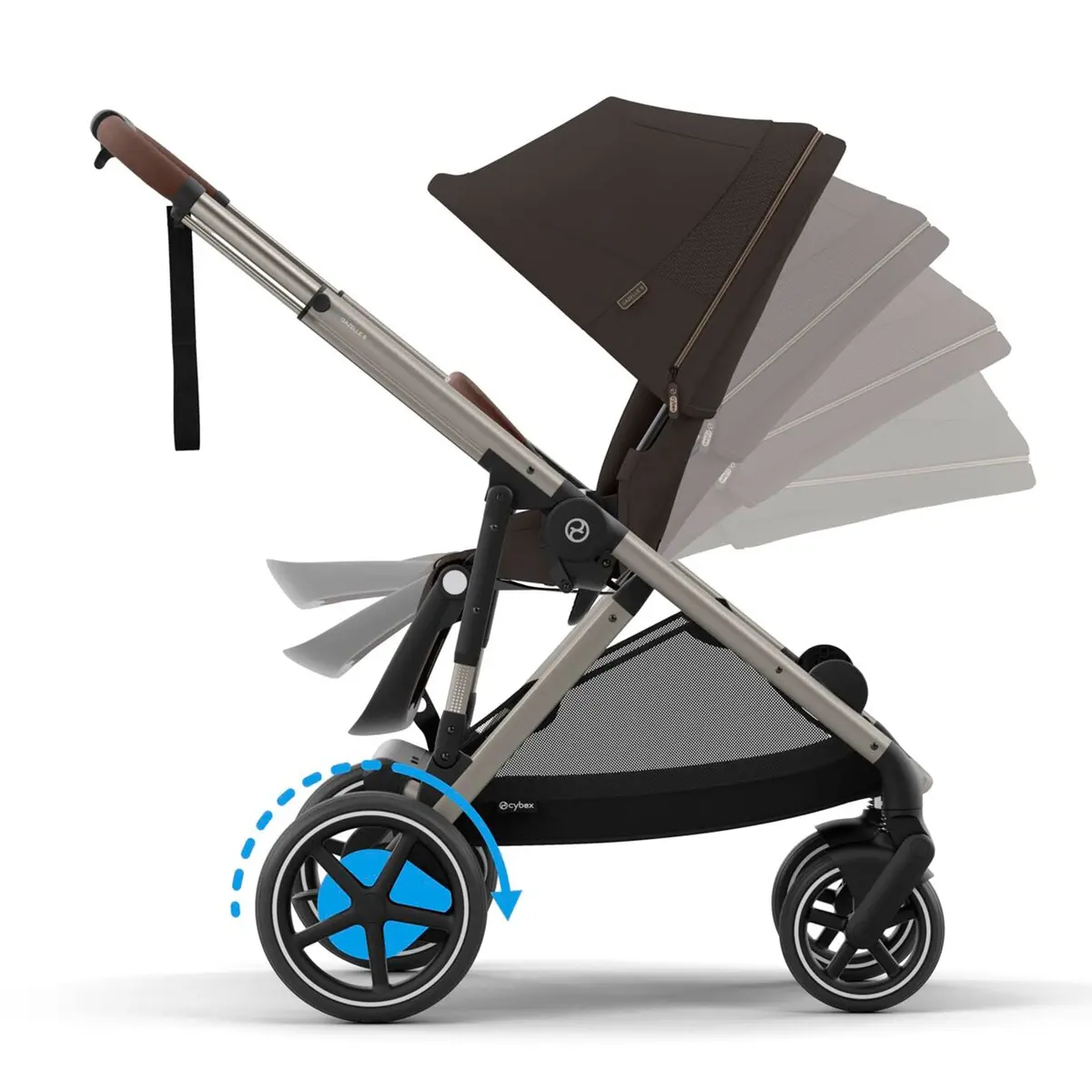 Cybex Egazelle S Twin Luxury Pushchair Bundle - Chocolate Brown 8