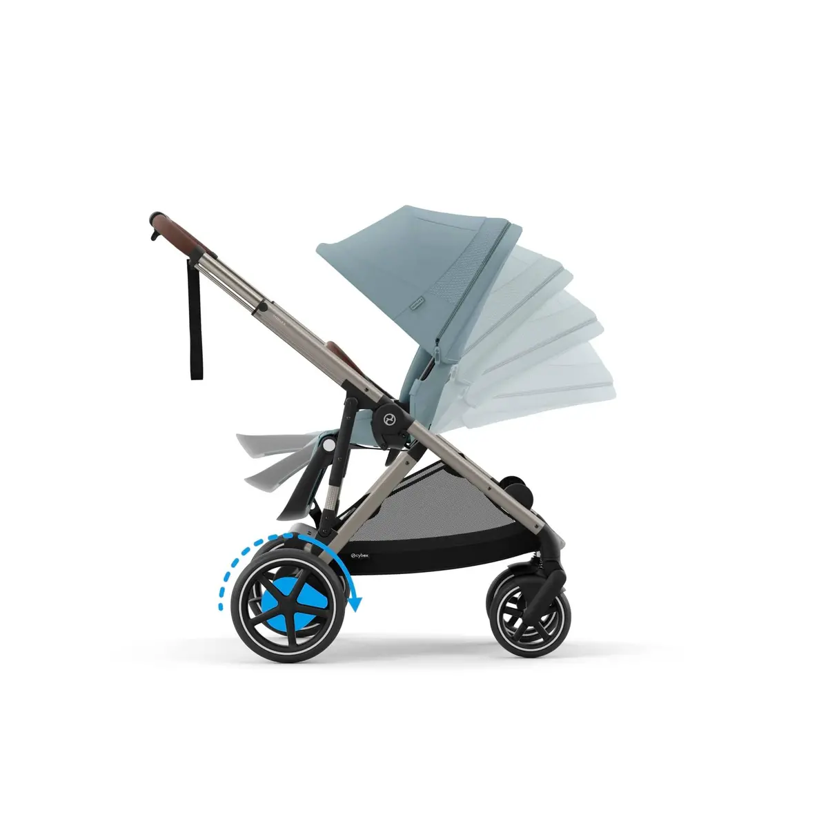 Cybex Egazelle S Twin Luxury Pushchair Bundle - Stormy Blue 5